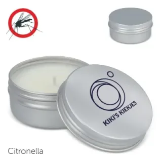 Citronella insect repellent plant based candle in recycled tin - LT90749 (gadzety reklamowe)